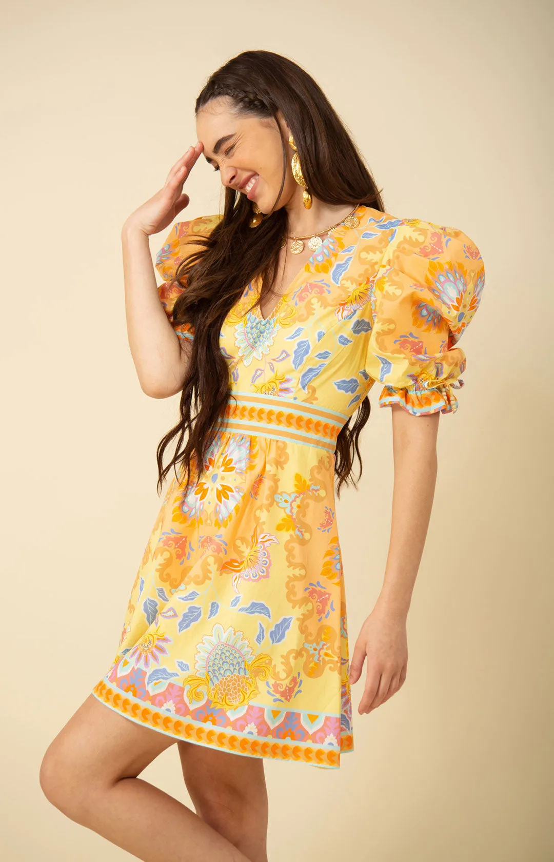 Skylar Poplin Puff Sleeve Dress sold by Hale Bob product image thumbnail 4