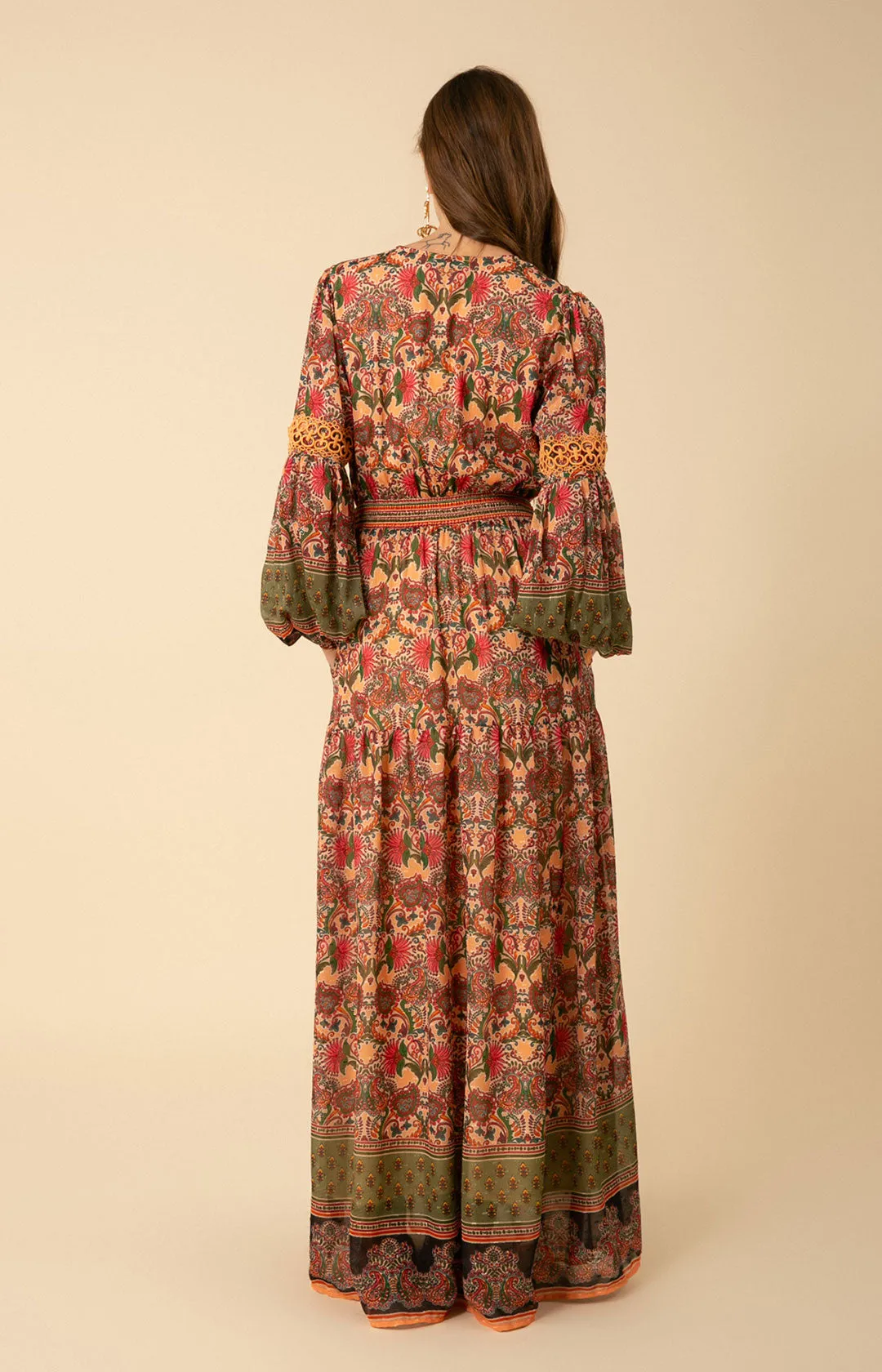 Albane Lurex Jacquard Chiffon Maxi Dress sold by Hale Bob product image thumbnail 2