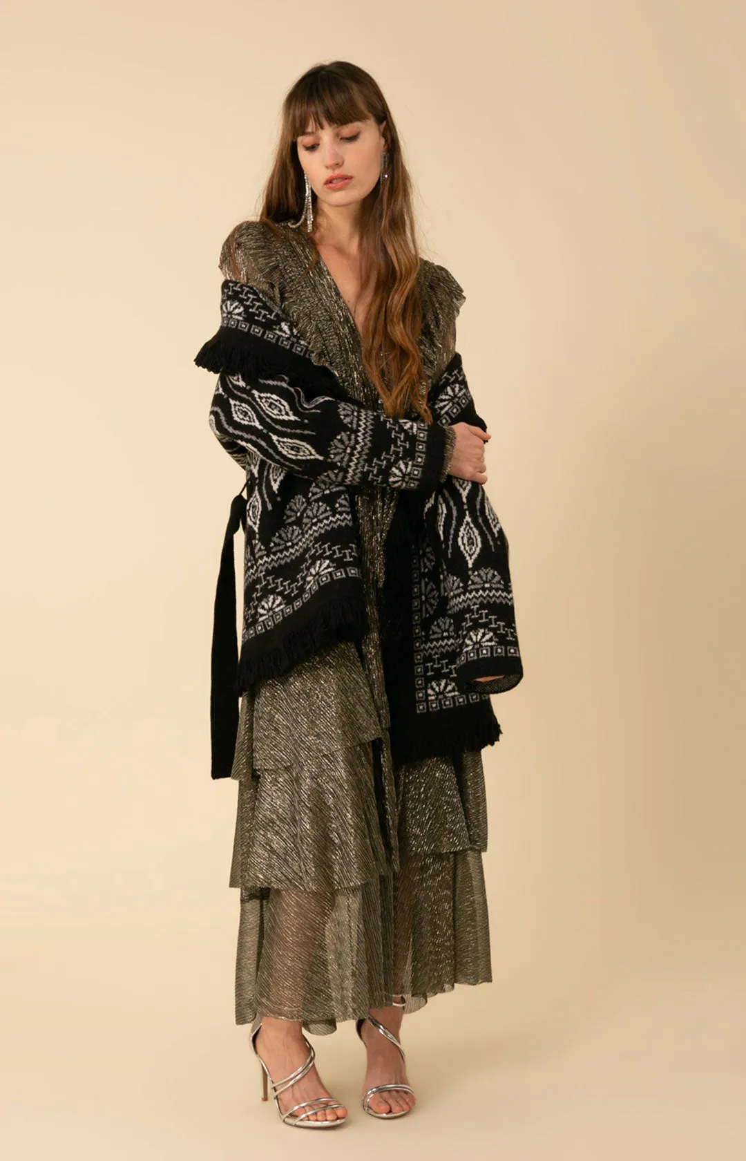 Emmy Fringe Wrap Sweater sold by Hale Bob product image thumbnail 4