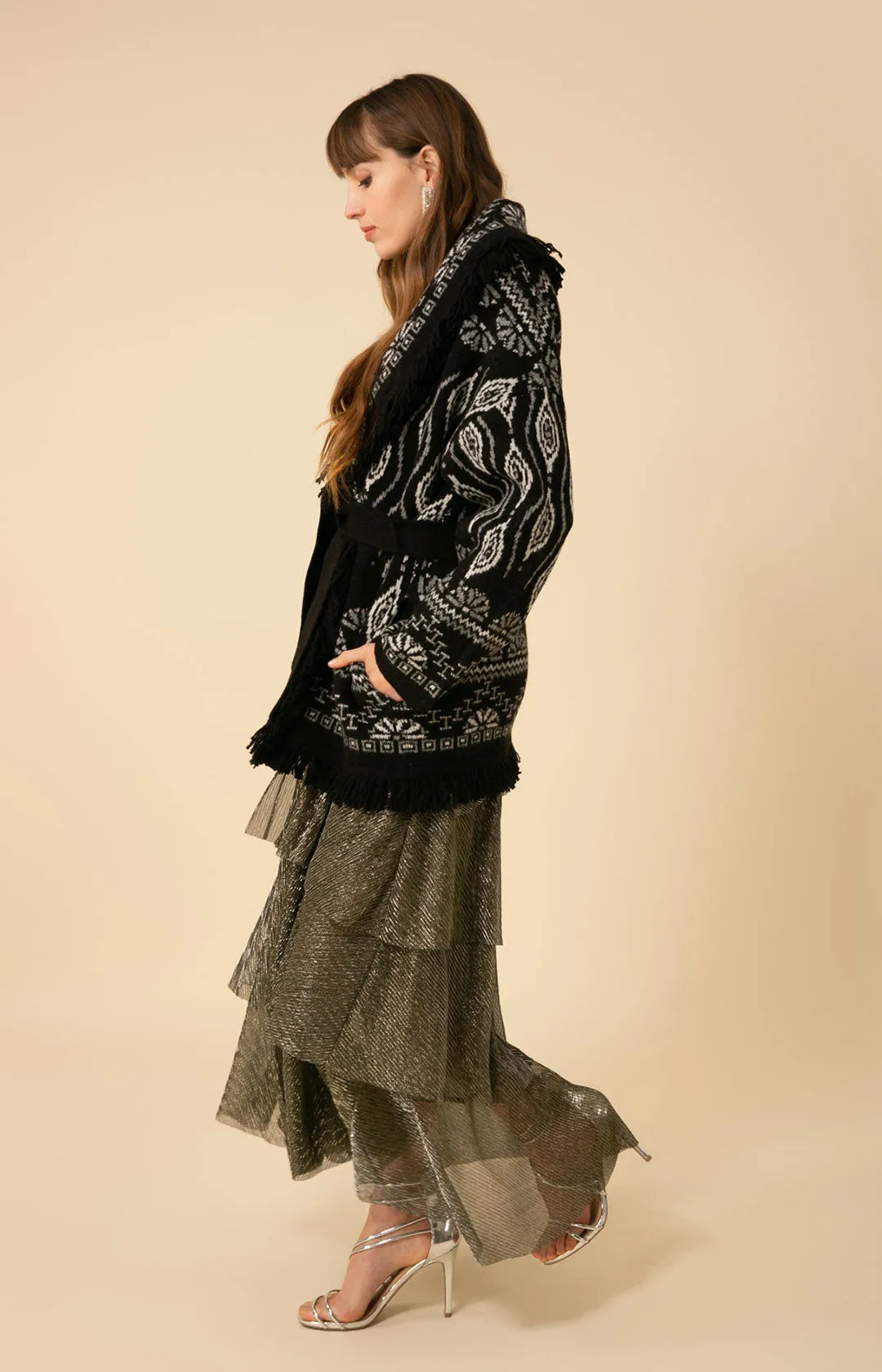 Emmy Fringe Wrap Sweater sold by Hale Bob product image thumbnail 5