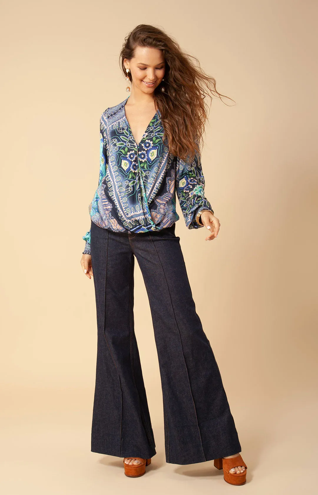 Zyana Jersey Wrap Top sold by Hale Bob product image thumbnail 3