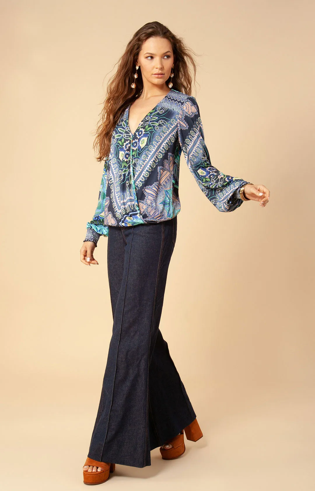Zyana Jersey Wrap Top sold by Hale Bob product image thumbnail 4