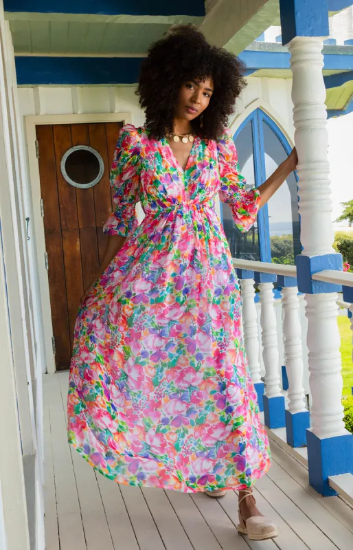 Ophelia Chiffon Maxi Dress sold by Hale Bob