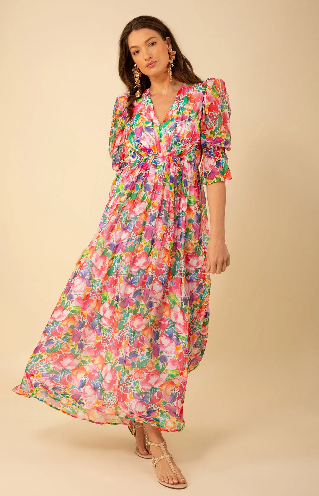 Ophelia Chiffon Maxi Dress sold by Hale Bob product image thumbnail 4