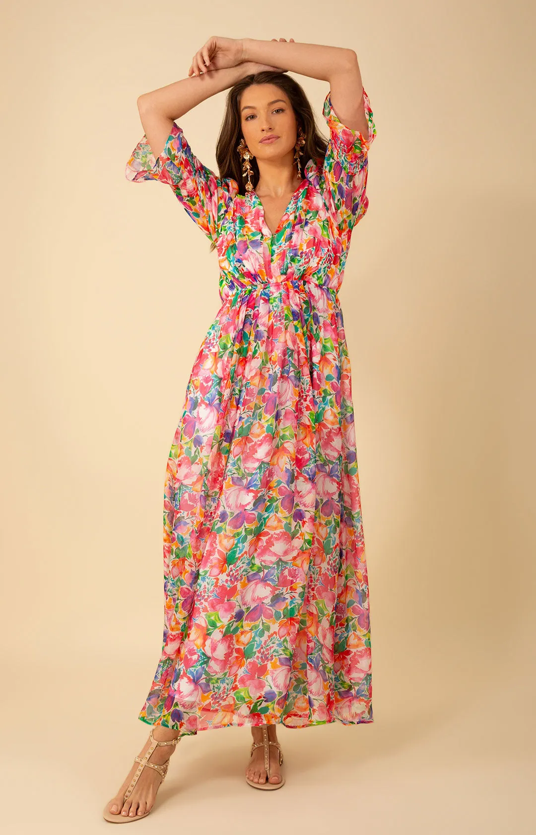 Ophelia Chiffon Maxi Dress sold by Hale Bob product image thumbnail 2