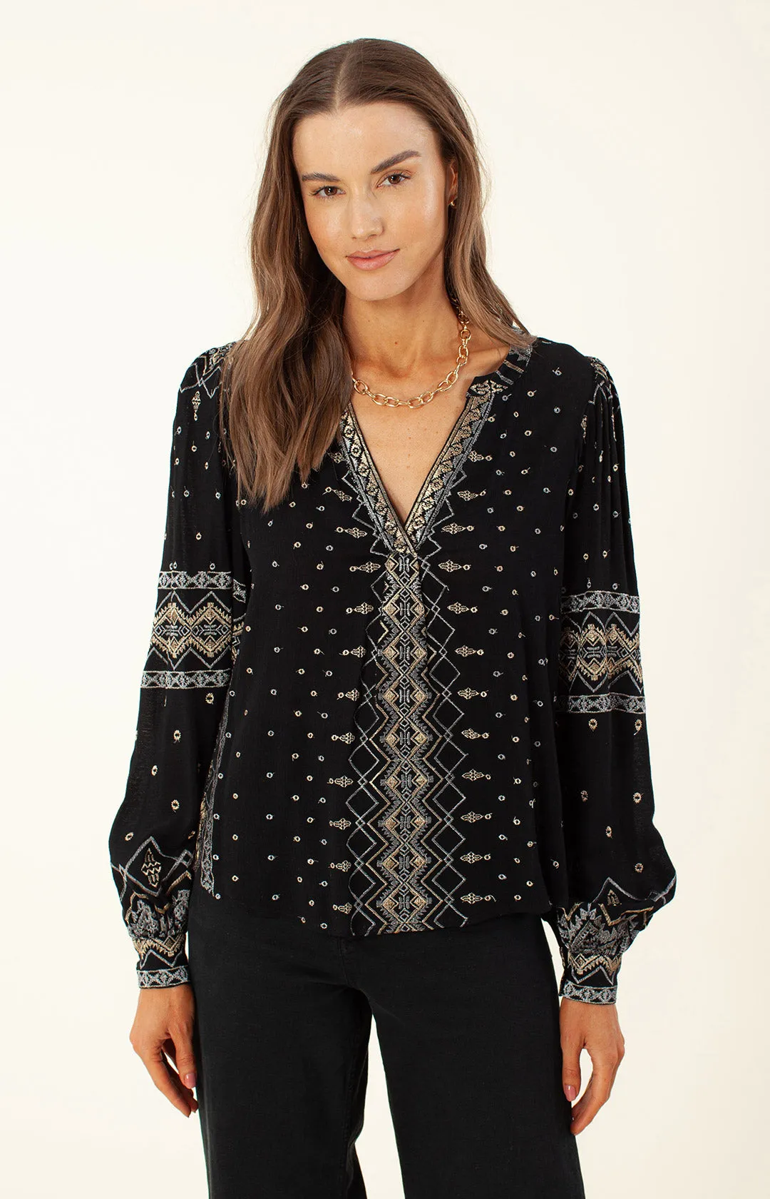 Evelyn Embroidered Top sold by Hale Bob product image thumbnail 3