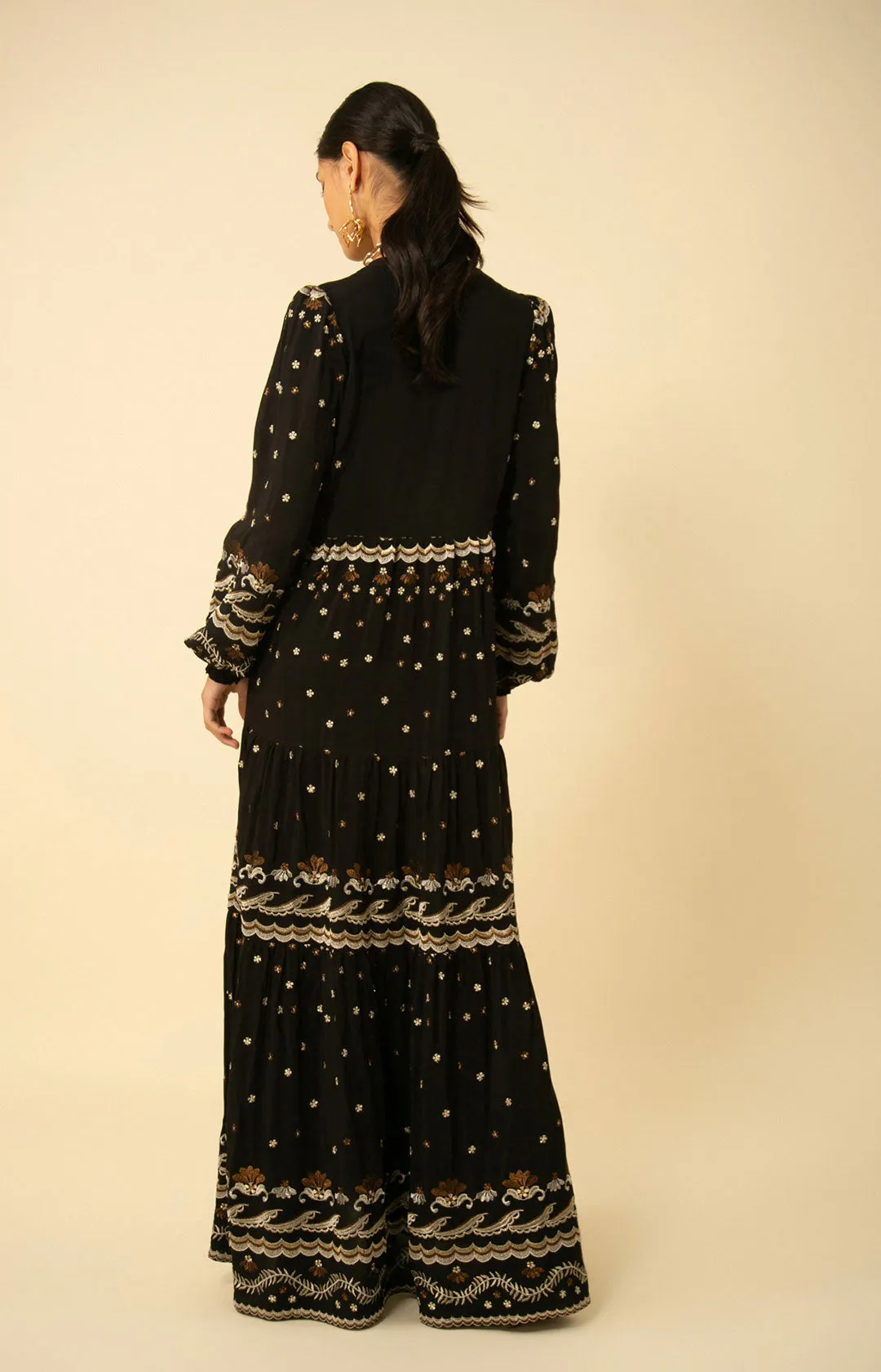 Audrey Embroidered Maxi Dress sold by Hale Bob product image thumbnail 2