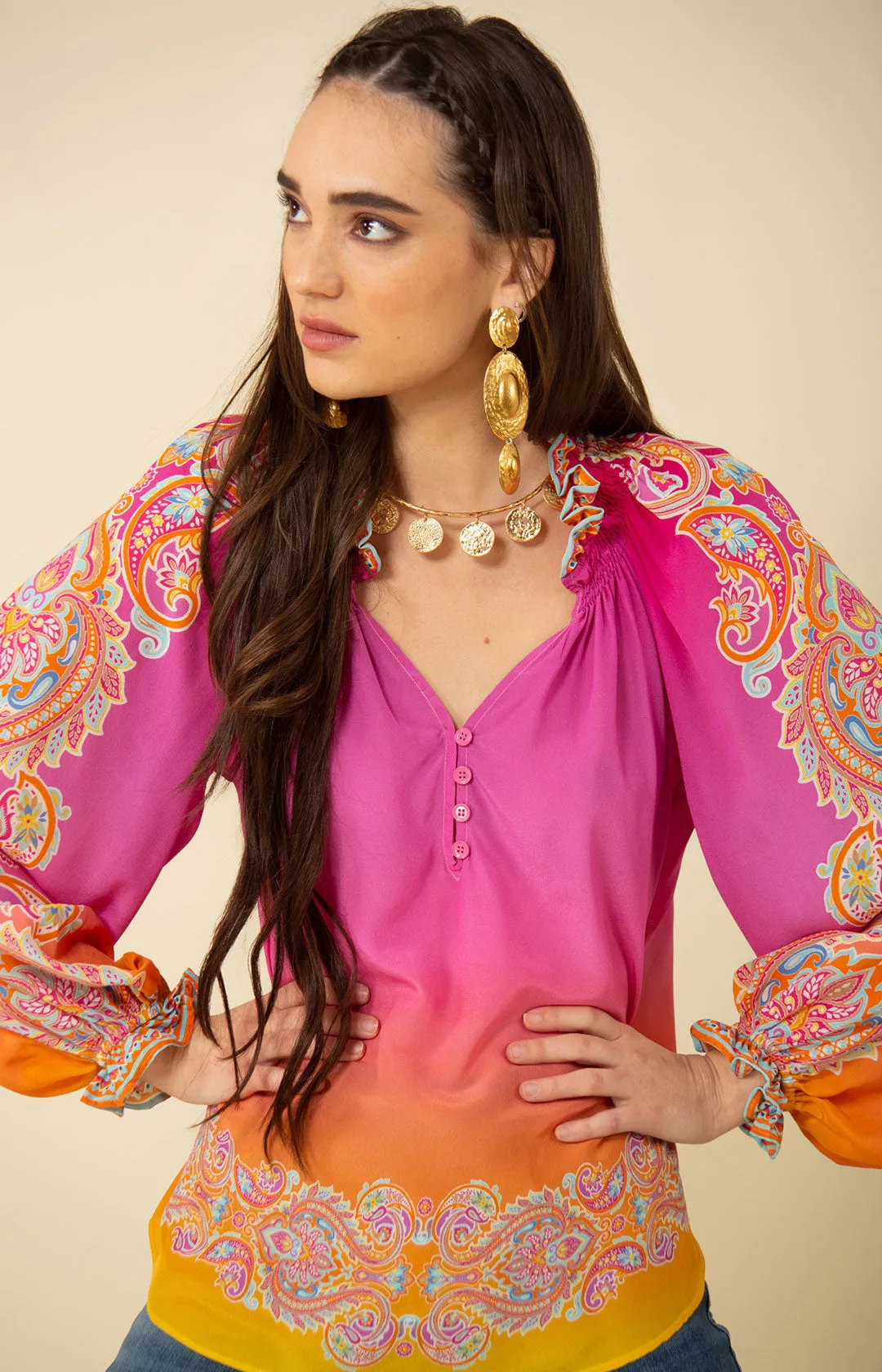 Everleigh Silk Top sold by Hale Bob product image thumbnail 5