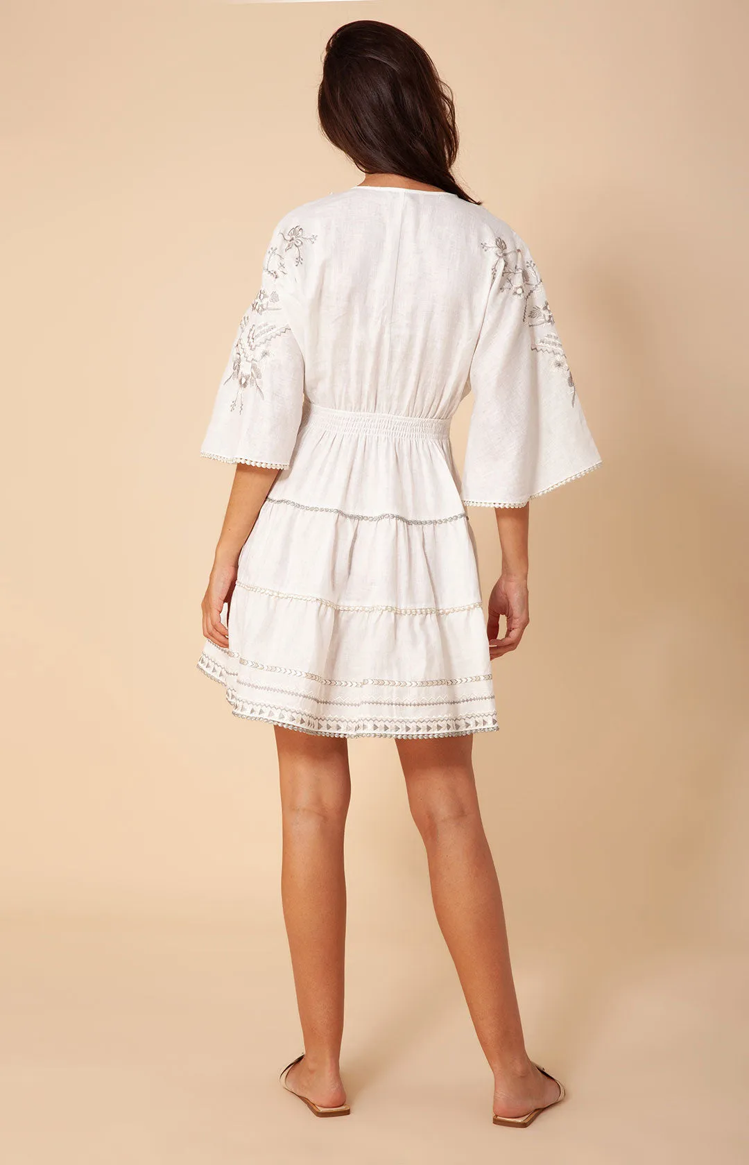 Aliah Embroidered Linen Dress sold by Hale Bob product image thumbnail 2
