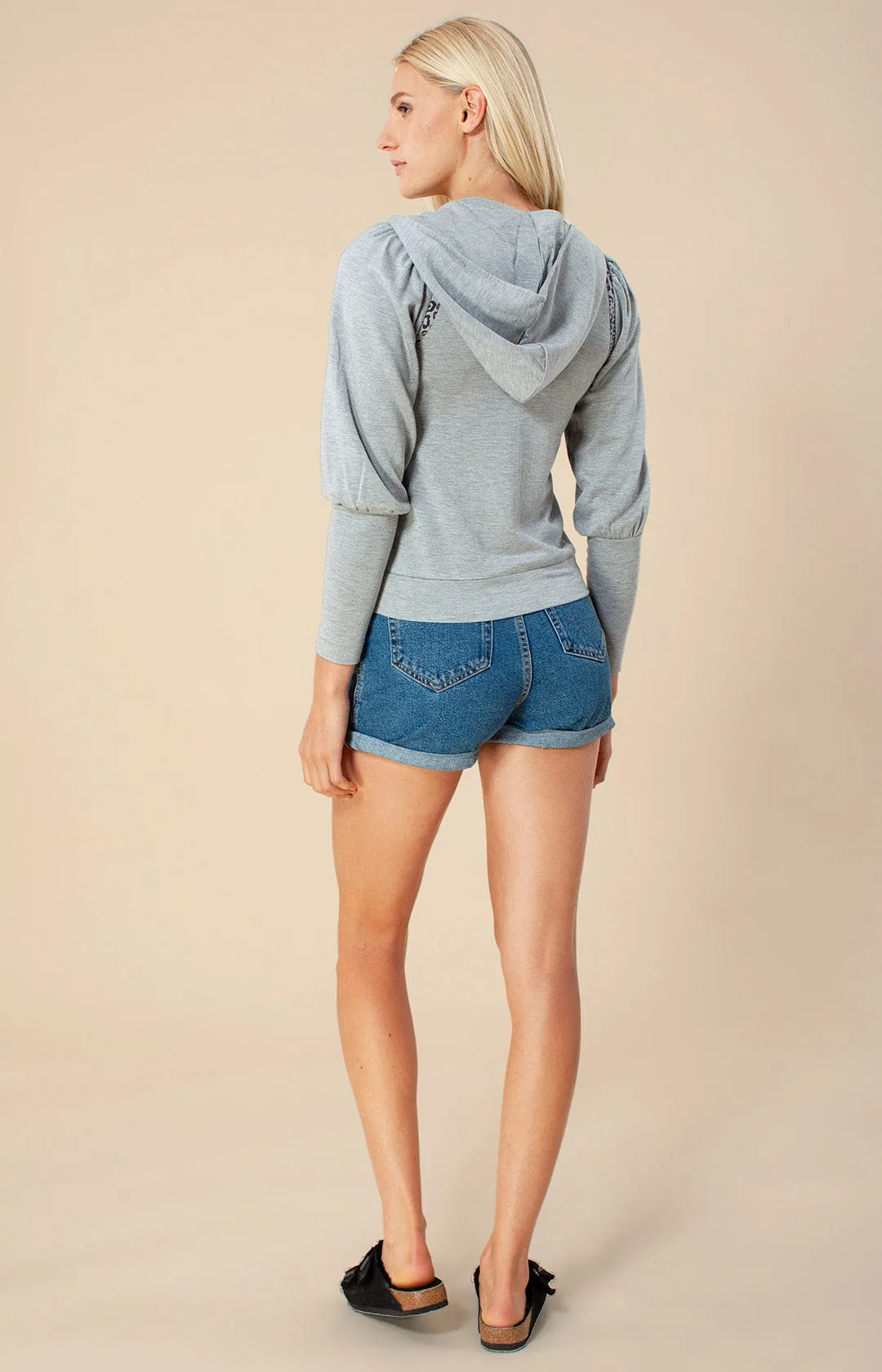 Zuri Solid Zip Up Hoodie sold by Hale Bob product image thumbnail 2