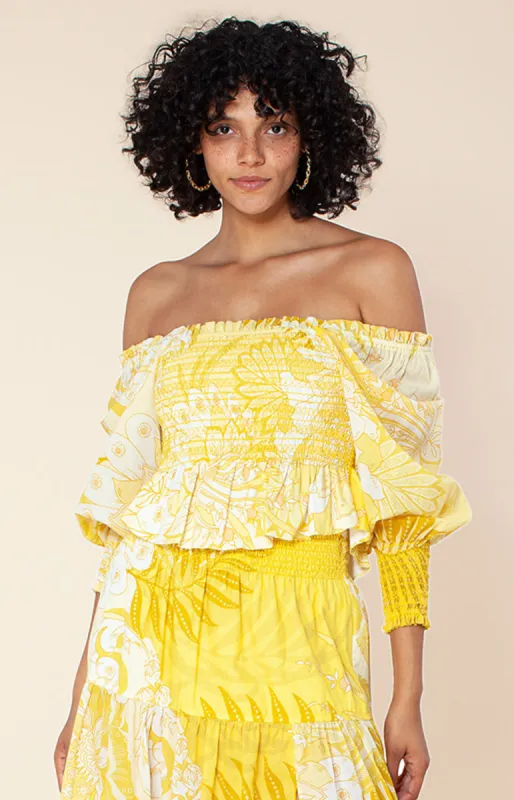 Mattie Smocked Top sold by Hale Bob