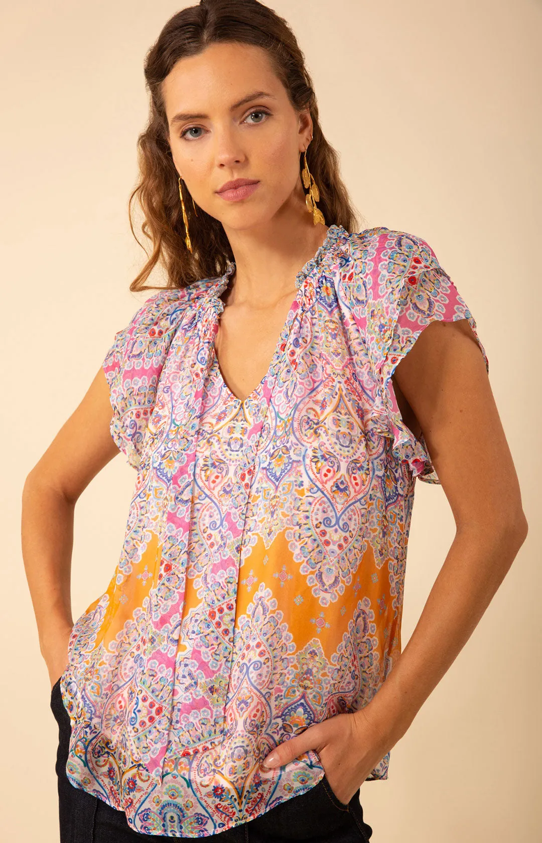 Julianna Chiffon Top sold by Hale Bob product image thumbnail 5