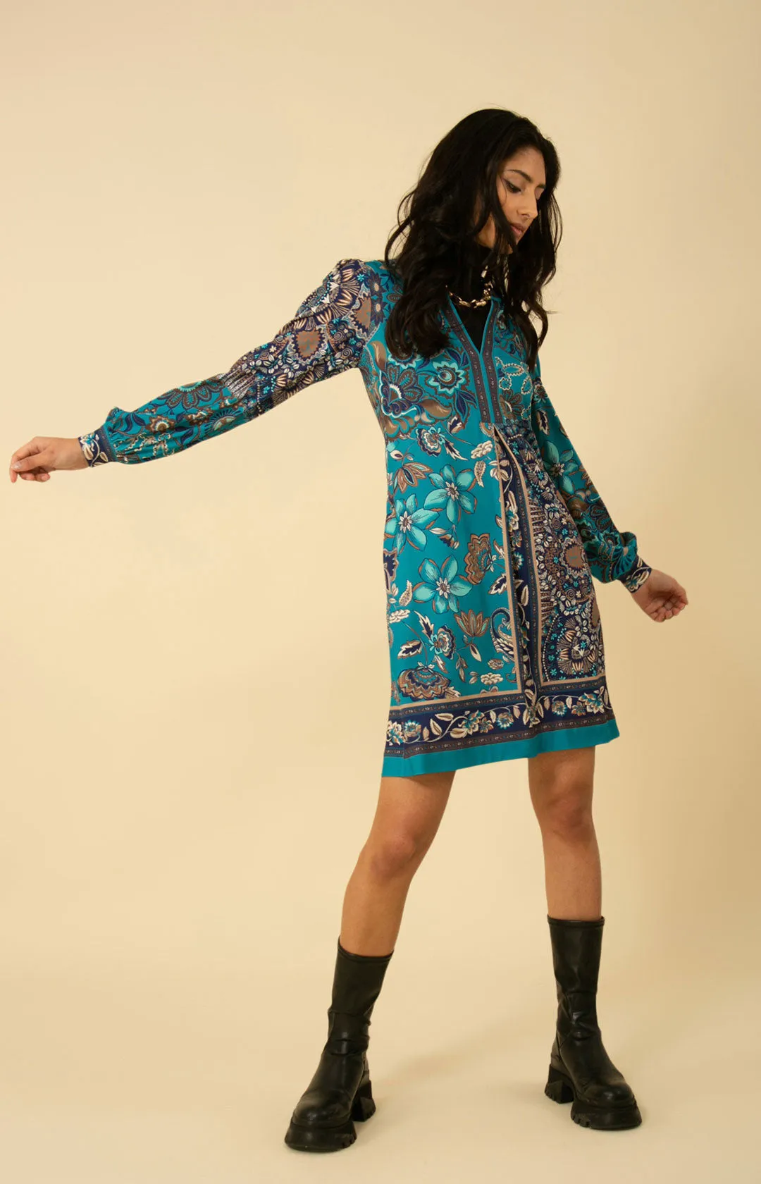Paisley Jersey Dress sold by Hale Bob product image thumbnail 5