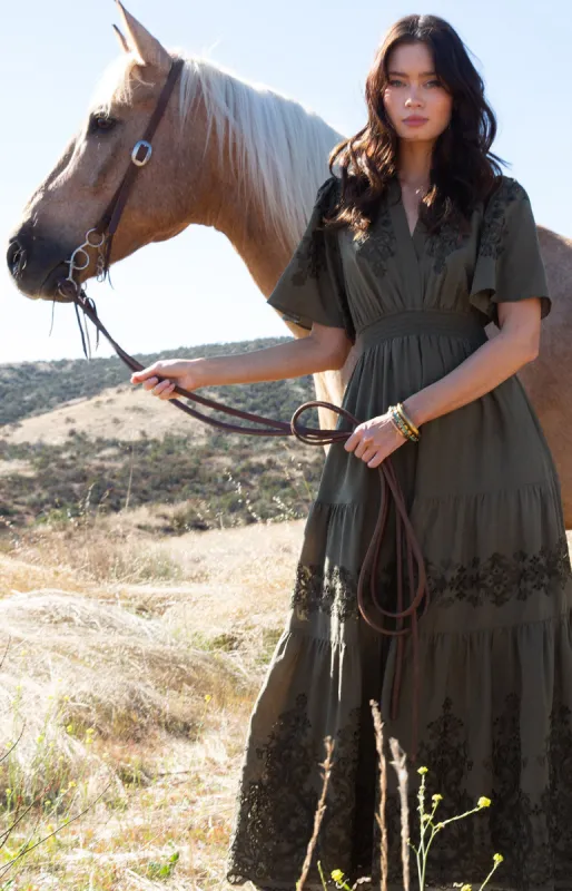 Mariah Embroidered Maxi Dress sold by Hale Bob