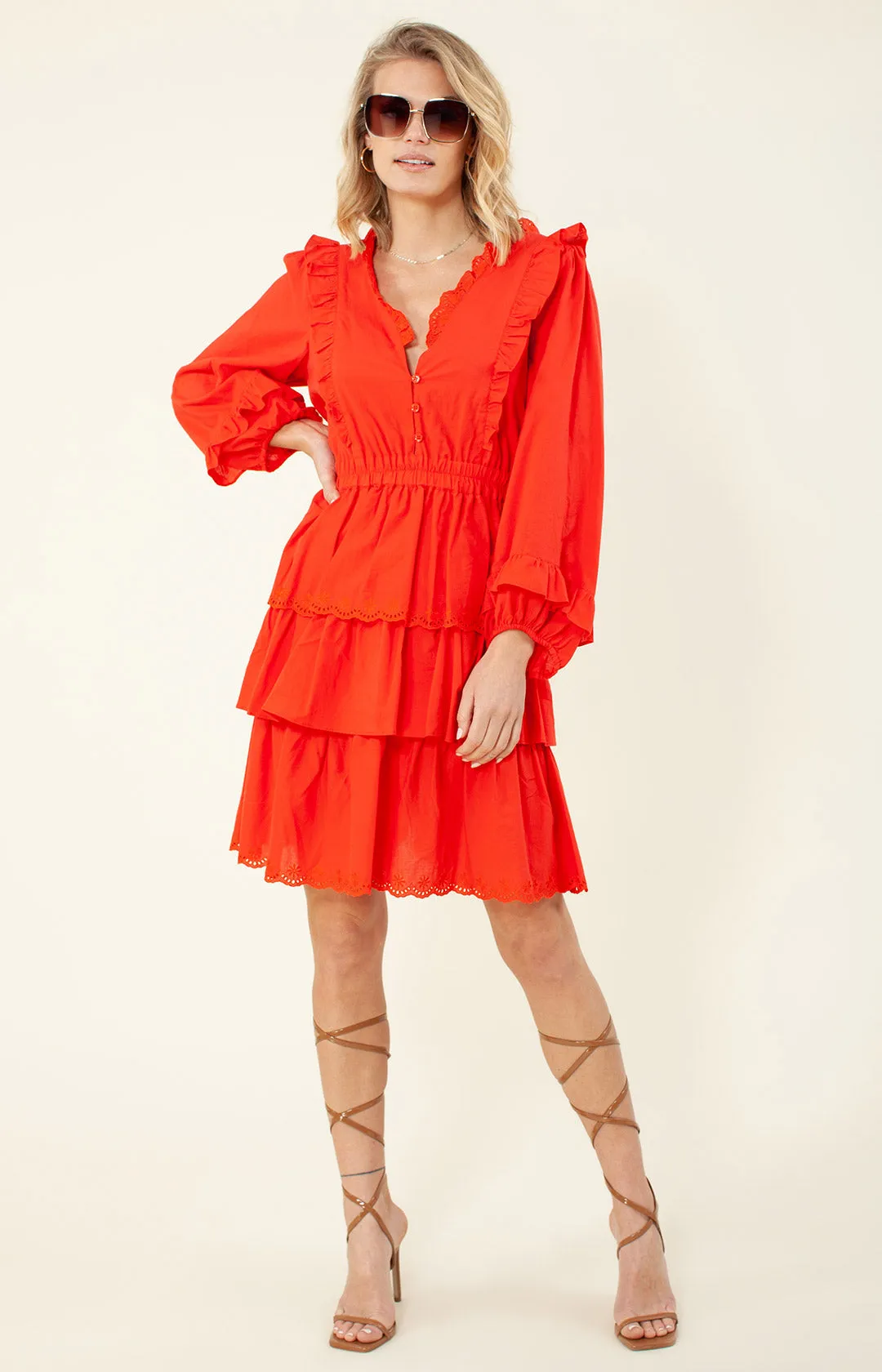Christine Solid Tiered Dress sold by Hale Bob product image thumbnail 3