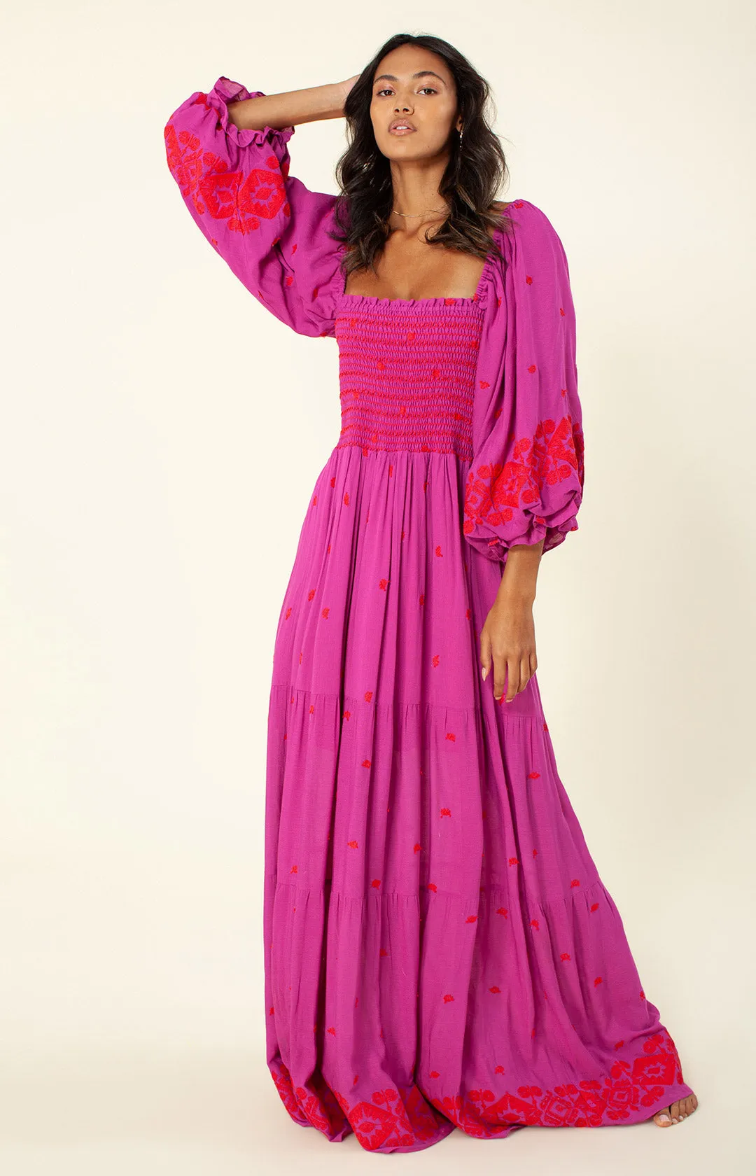 Jayden Embroidered Maxi Dress sold by Hale Bob product image thumbnail 2