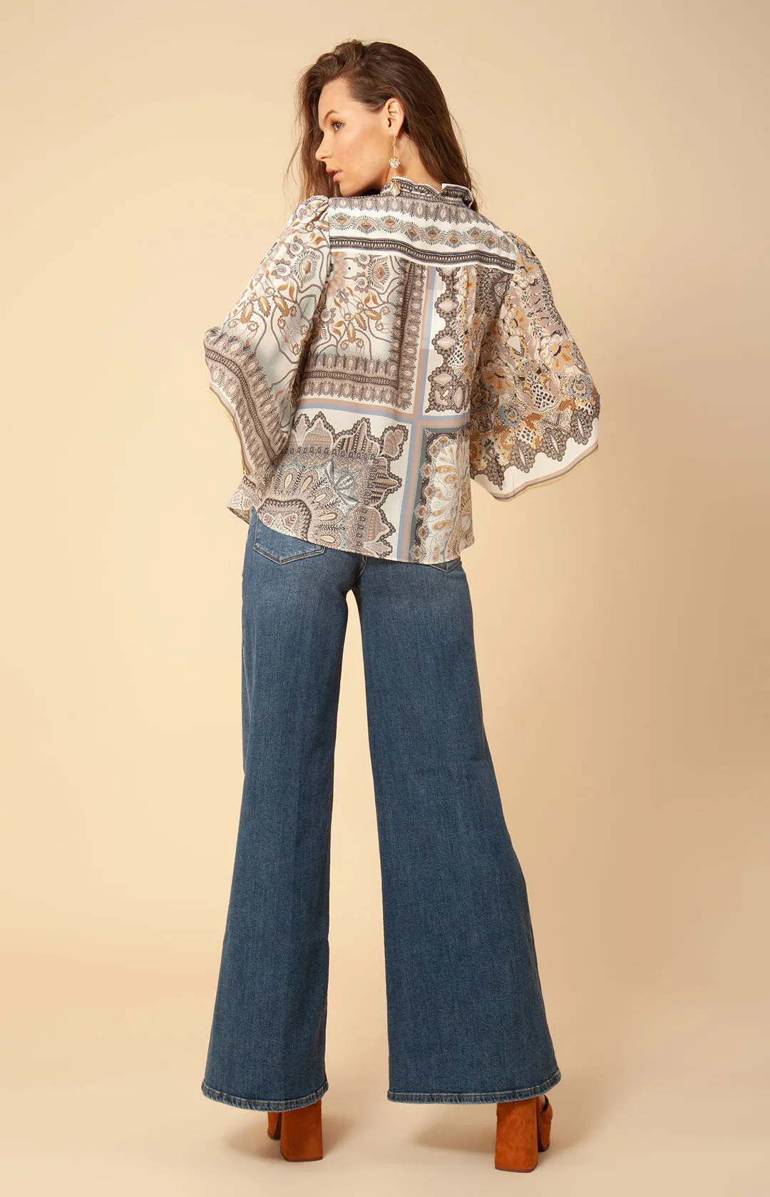 Janessa Silk Bell Sleeve Top sold by Hale Bob product image thumbnail 2