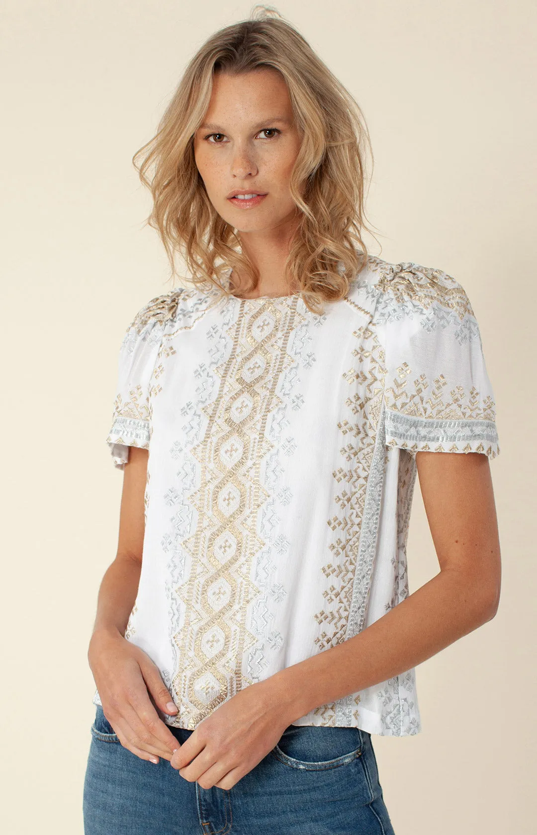 Chara Embroidered Top sold by Hale Bob product image thumbnail 3