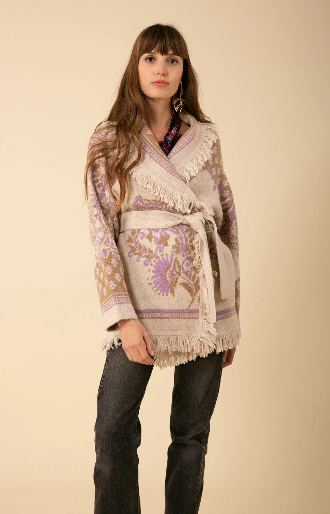 Zelie Wool Blend Wrap Sweater sold by Hale Bob product image thumbnail 3