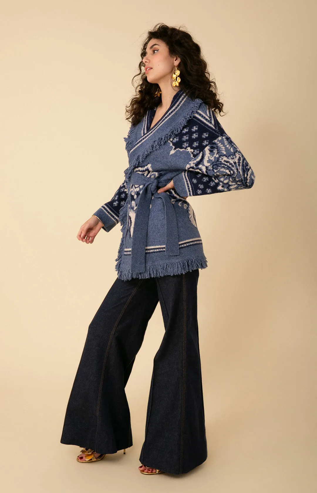 Zelie Wool Blend Wrap Sweater sold by Hale Bob product image thumbnail 5