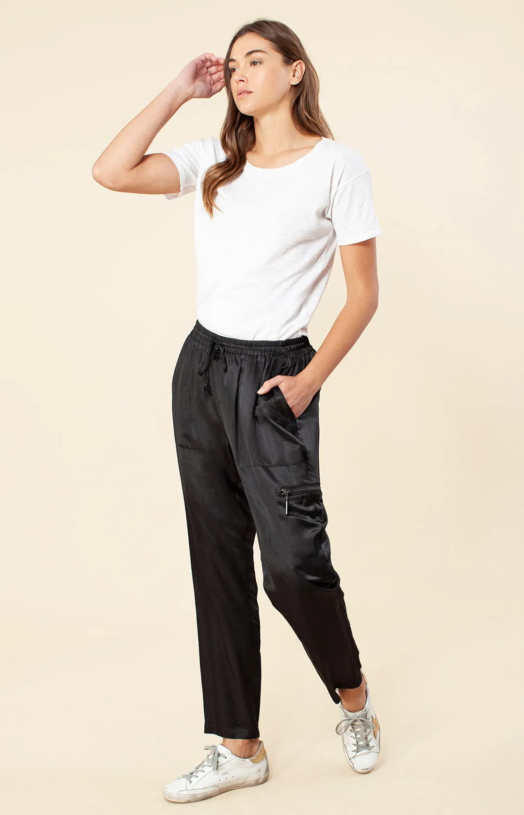 Kylie Solid Silk Pant sold by Hale Bob