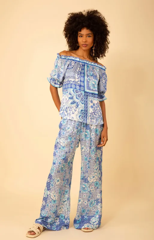 Tatum Charmeuse Balloon Sleeve Top sold by Hale Bob