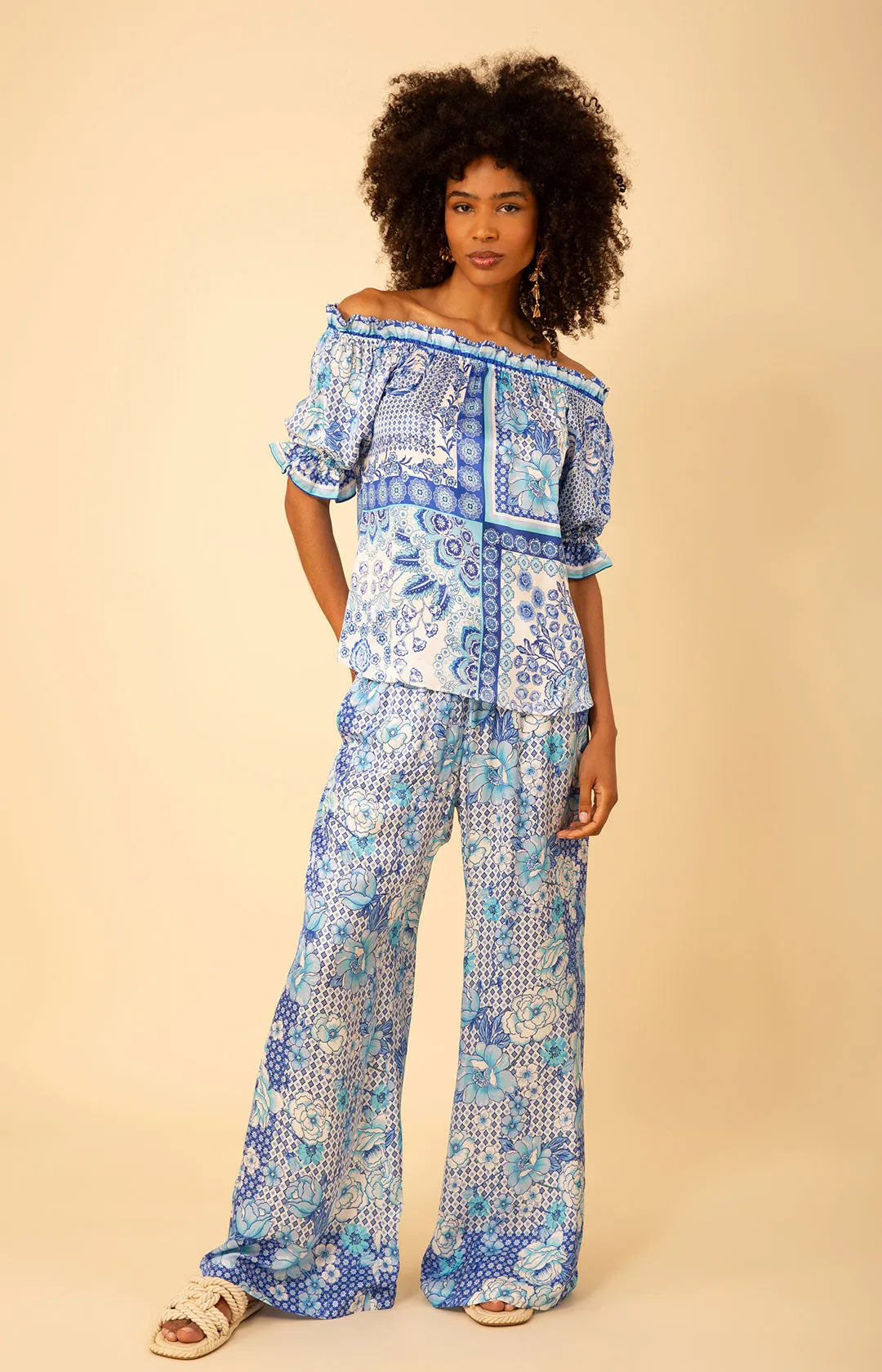 Tatum Charmeuse Balloon Sleeve Top sold by Hale Bob