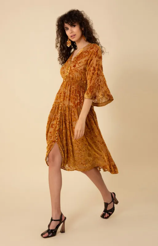 Raven Solid Velvet Burnout Dress sold by Hale Bob