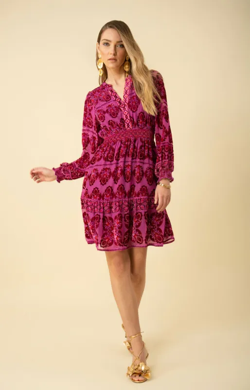 Camila Velvet Burnout Dress sold by Hale Bob