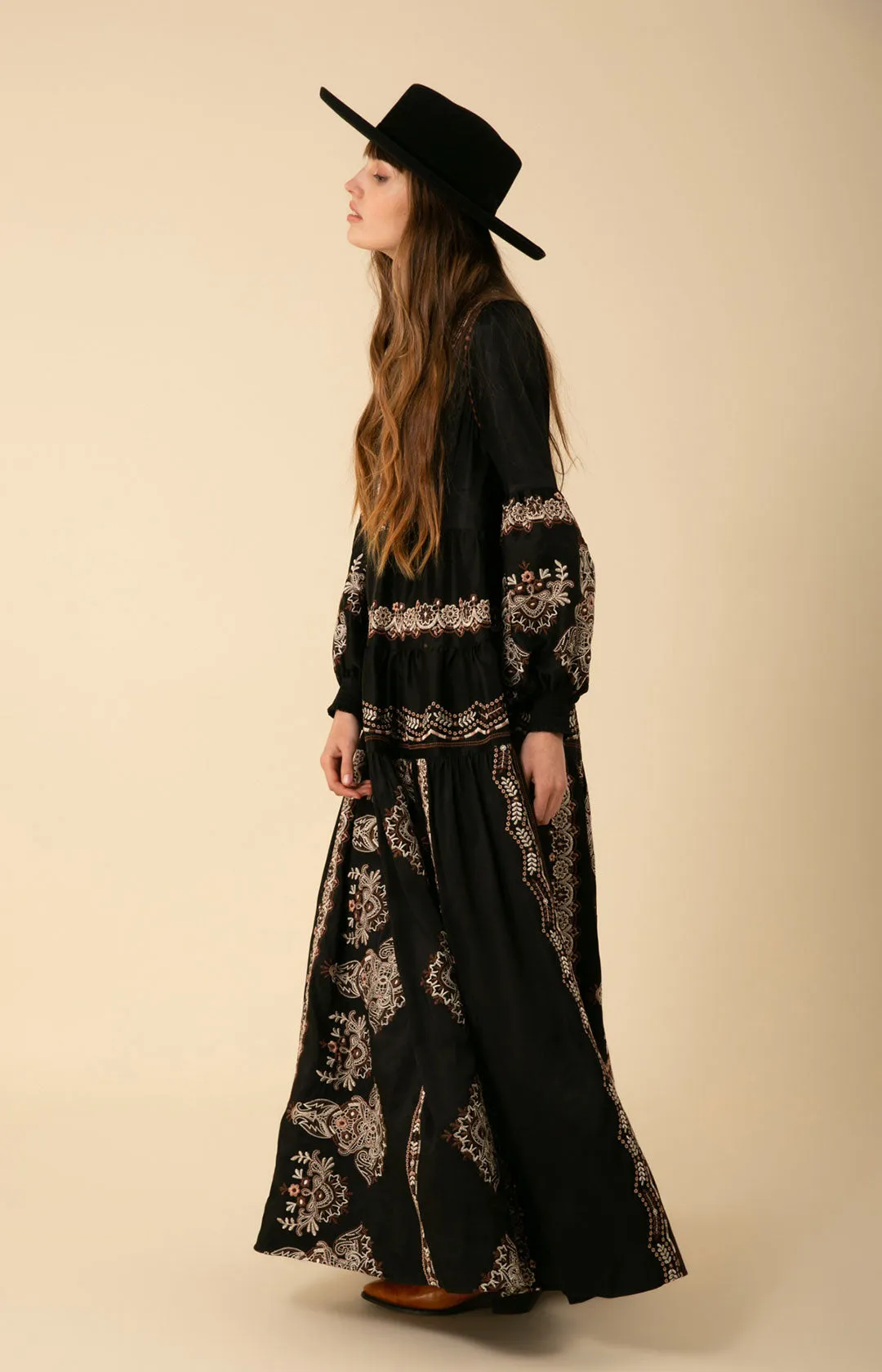 Lily Embroidered Maxi Dress sold by Hale Bob product image thumbnail 4