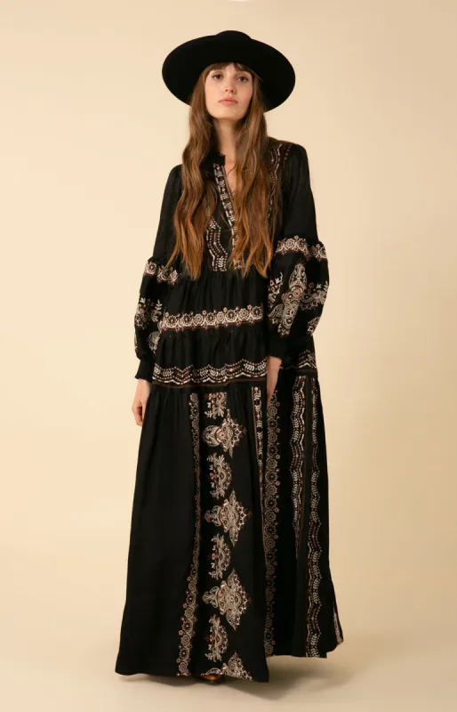 Lily Embroidered Maxi Dress sold by Hale Bob