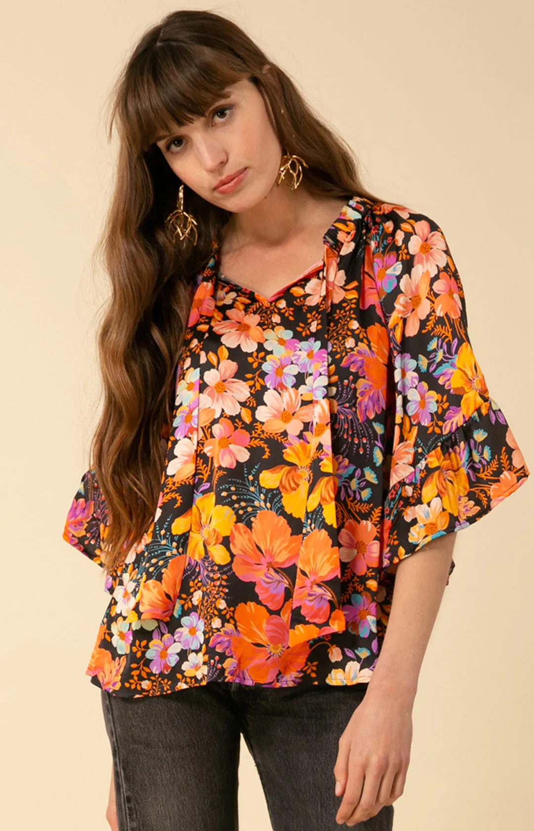Alix Flutter Sleeve Top sold by Hale Bob product image thumbnail 3