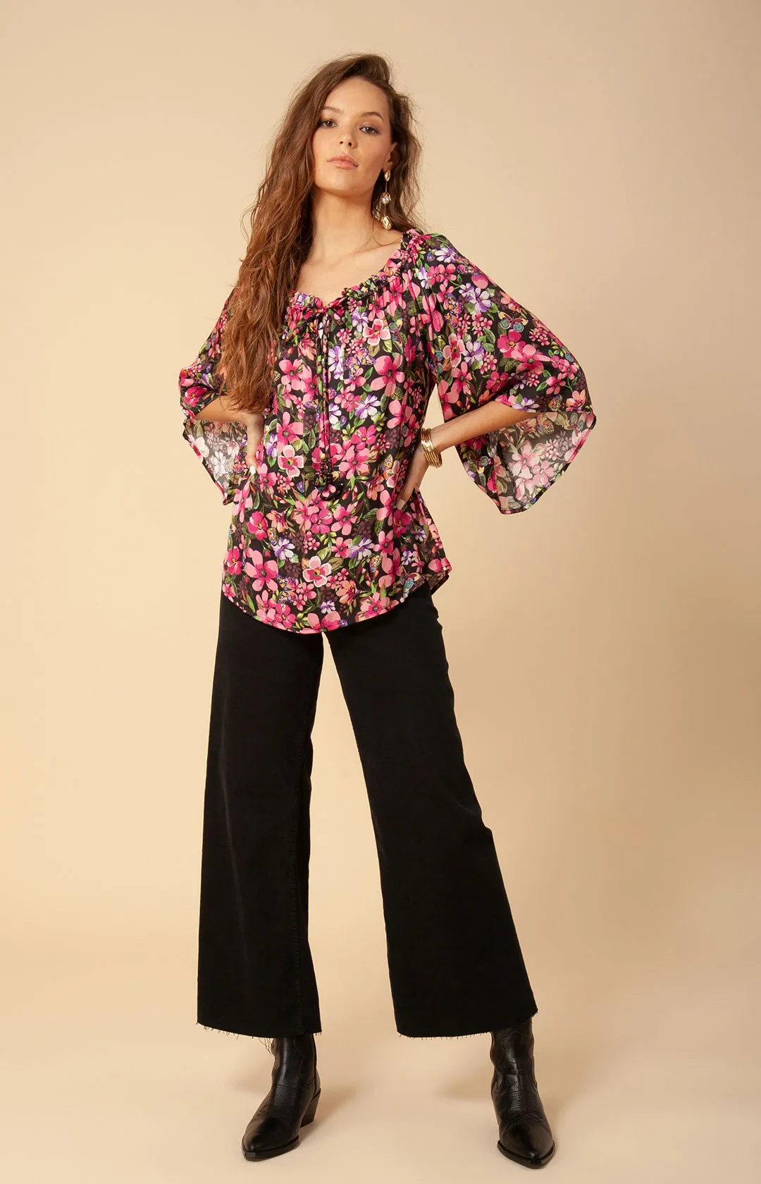 Lorra Washed Charmeuse Top sold by Hale Bob