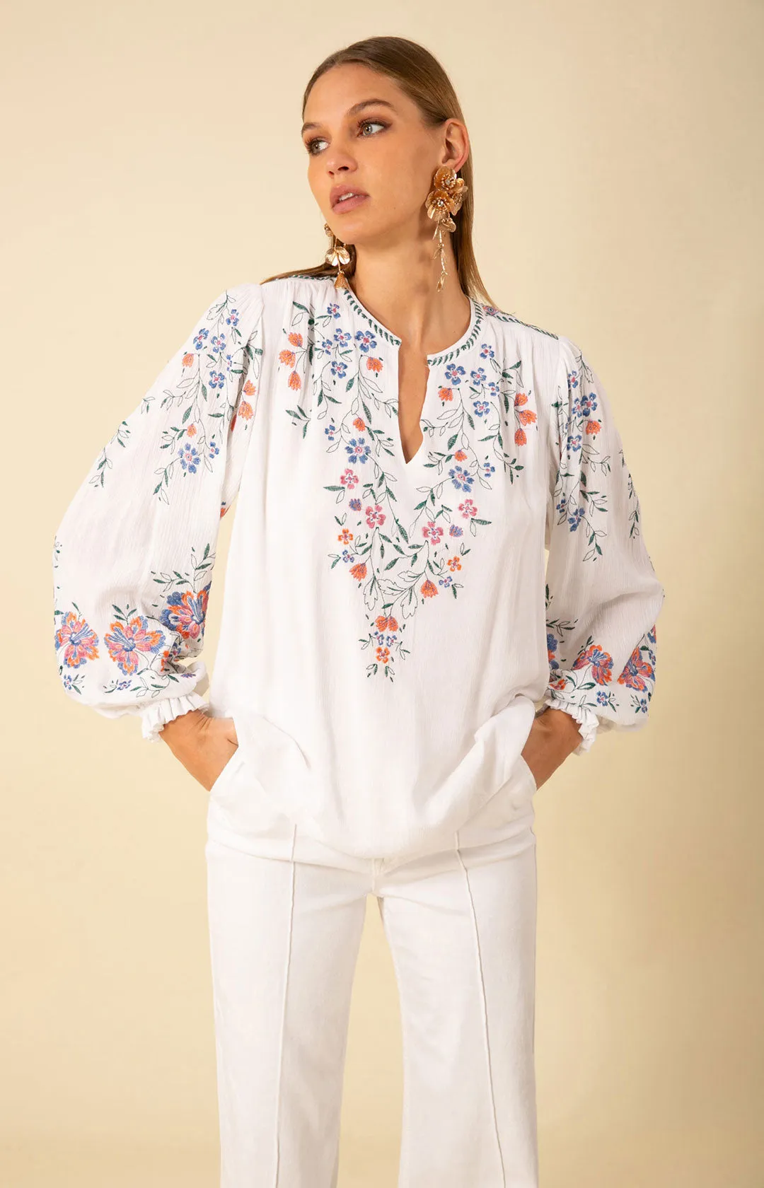 Royalty Embroidered Top sold by Hale Bob