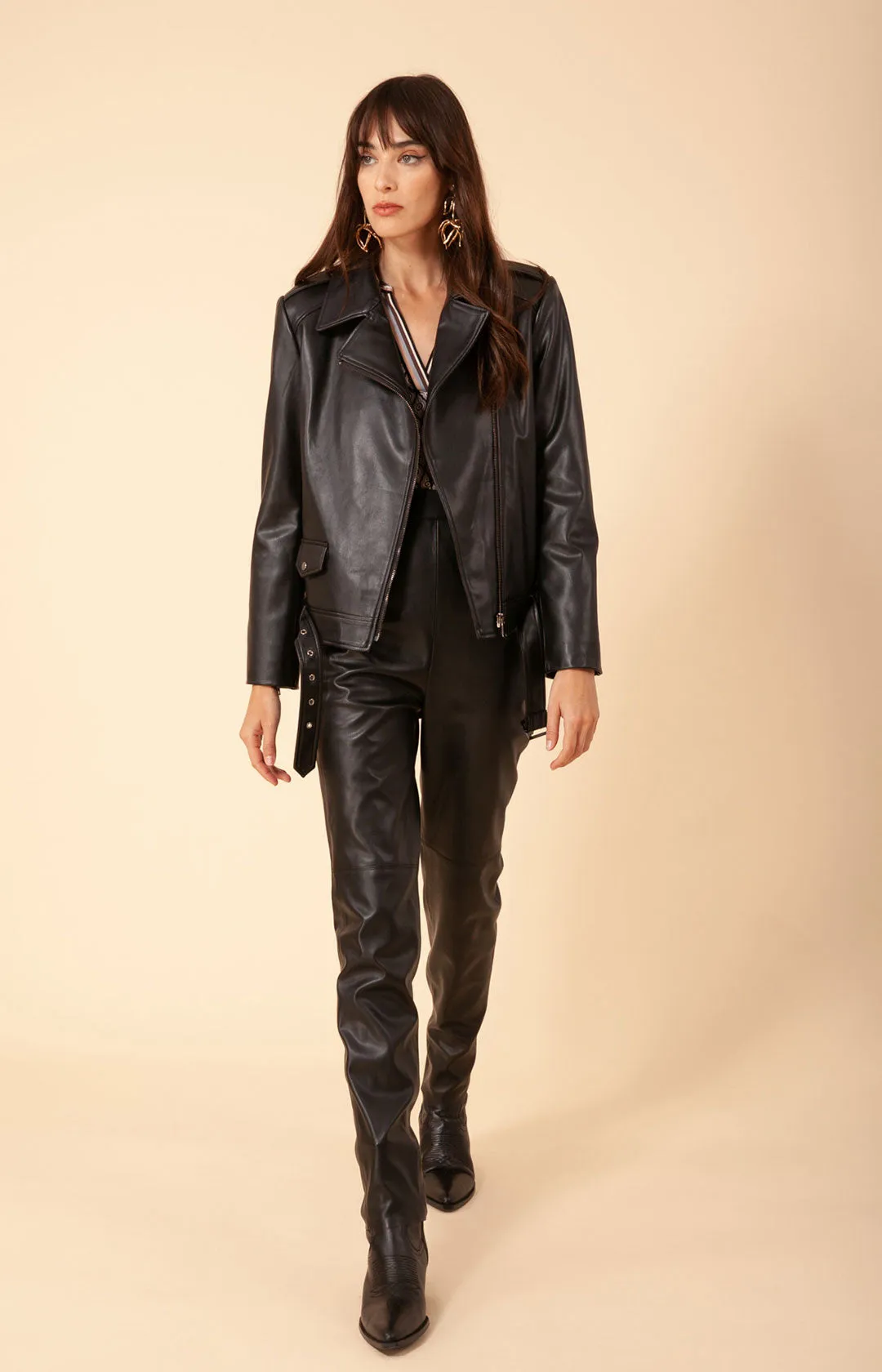 Cameo Stretch Faux Leather Jacket sold by Hale Bob
