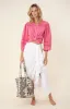 Angelina Solid Linen Top sold by Hale Bob