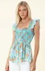 Wild Smocked Top sold by Hale Bob