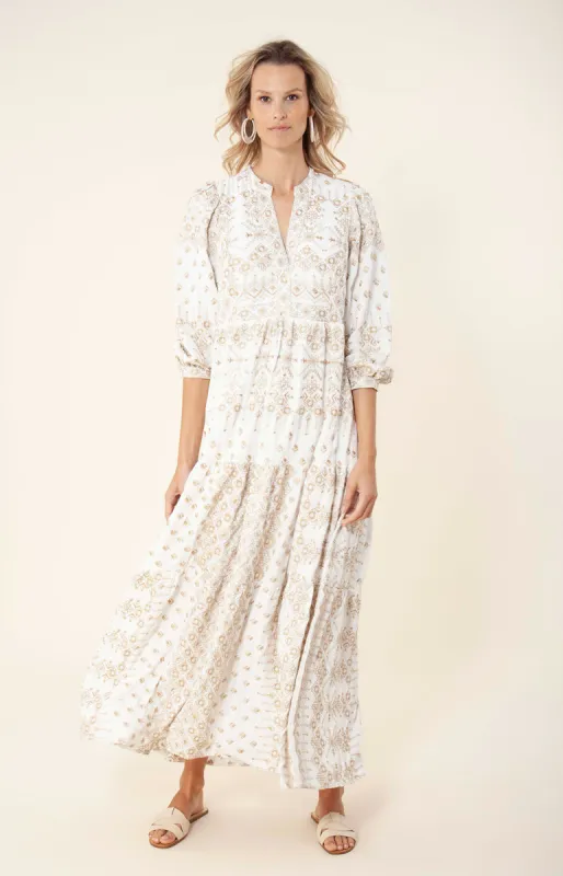 Clary Embroidered Maxi Dress sold by Hale Bob