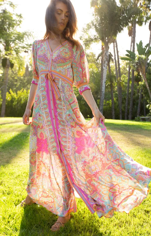 Goya Button Up Maxi Dress sold by Hale Bob