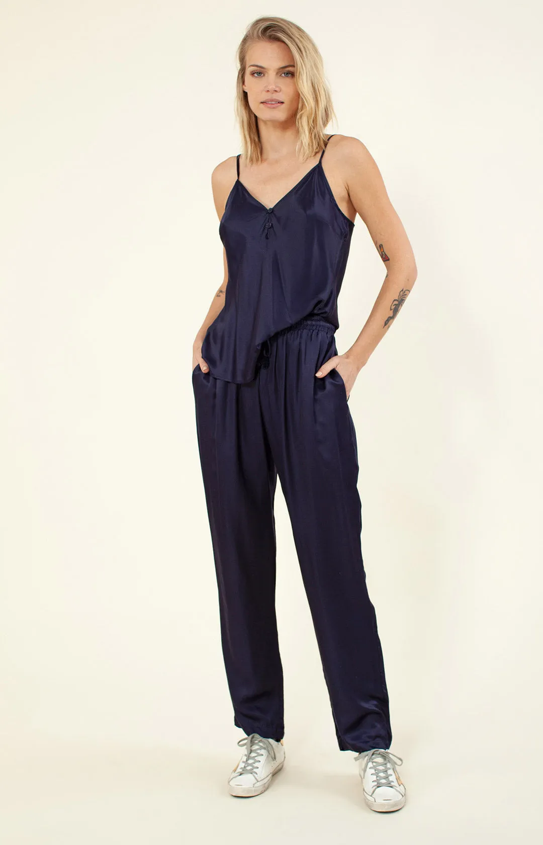 Ceres Solid Silk Pant sold by Hale Bob
