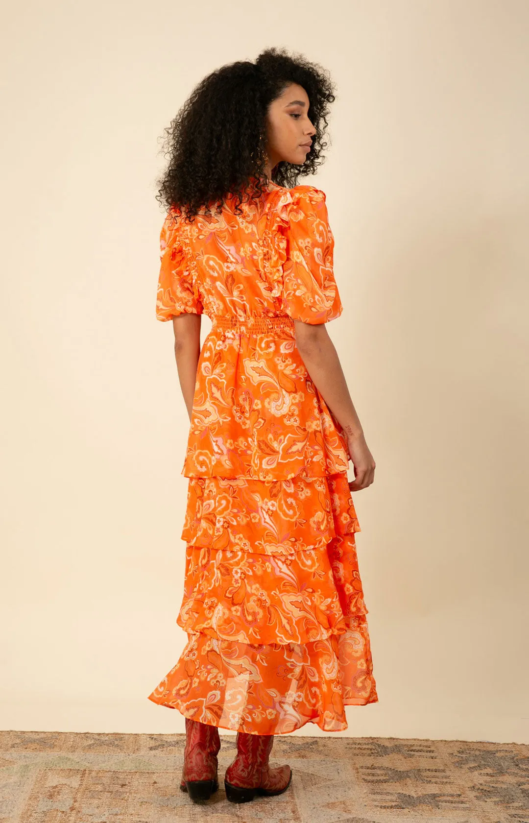 Dream Tiered Chiffon Dress sold by Hale Bob product image thumbnail 5