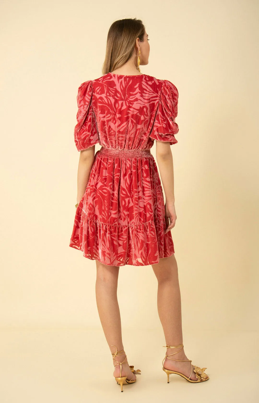 Willow Solid Velvet Burnout Dress sold by Hale Bob product image thumbnail 2