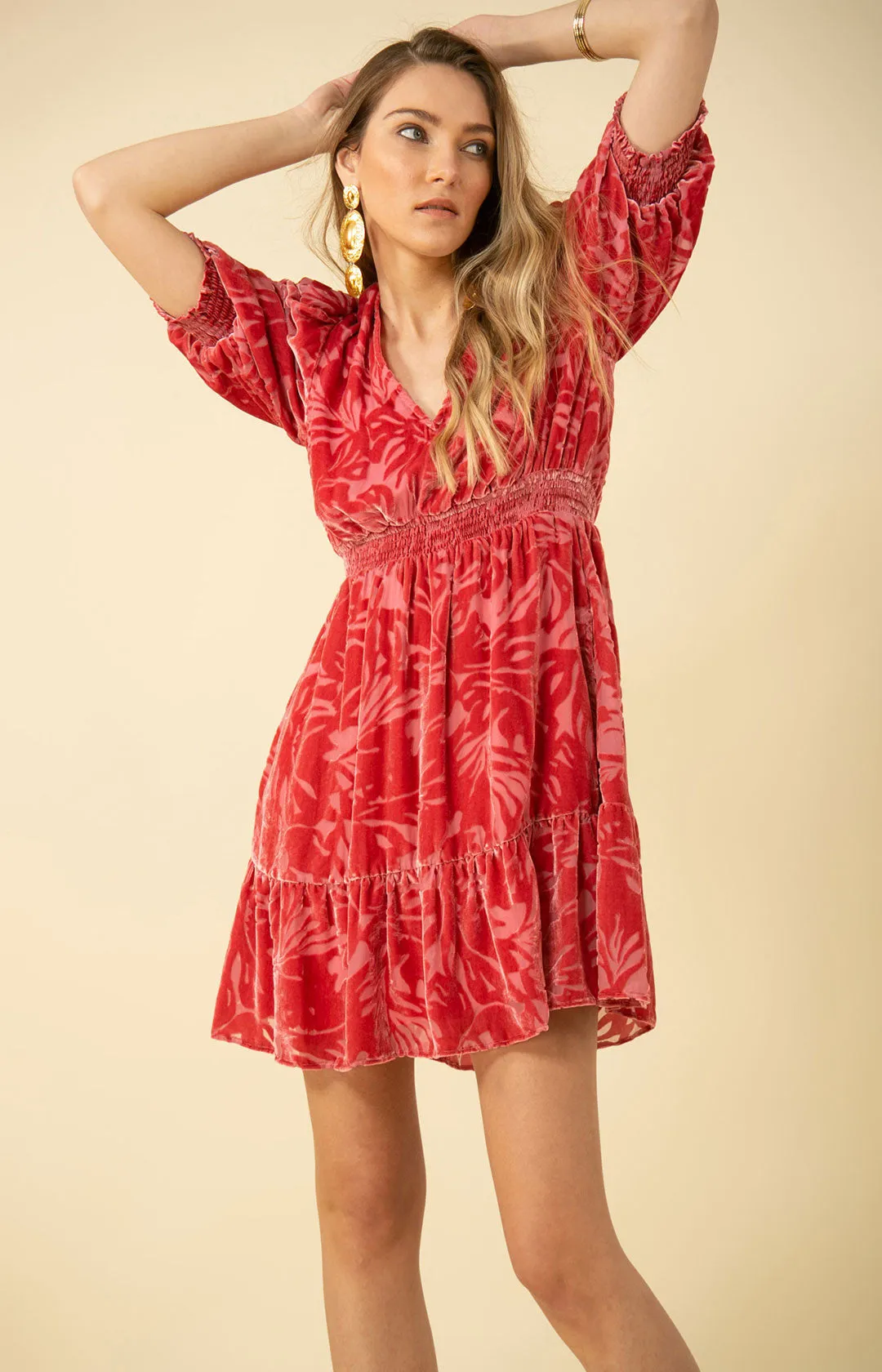 Willow Solid Velvet Burnout Dress sold by Hale Bob