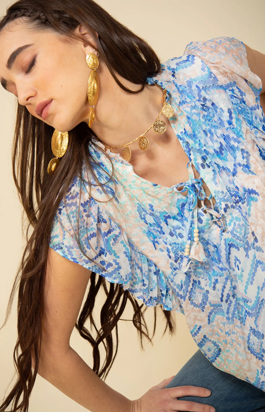 Hadley Pintuck Top sold by Hale Bob product image thumbnail 4