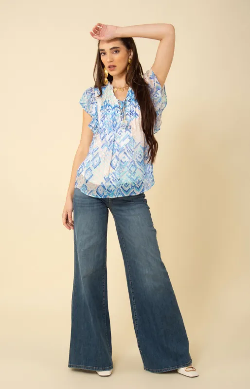 Hadley Pintuck Top sold by Hale Bob