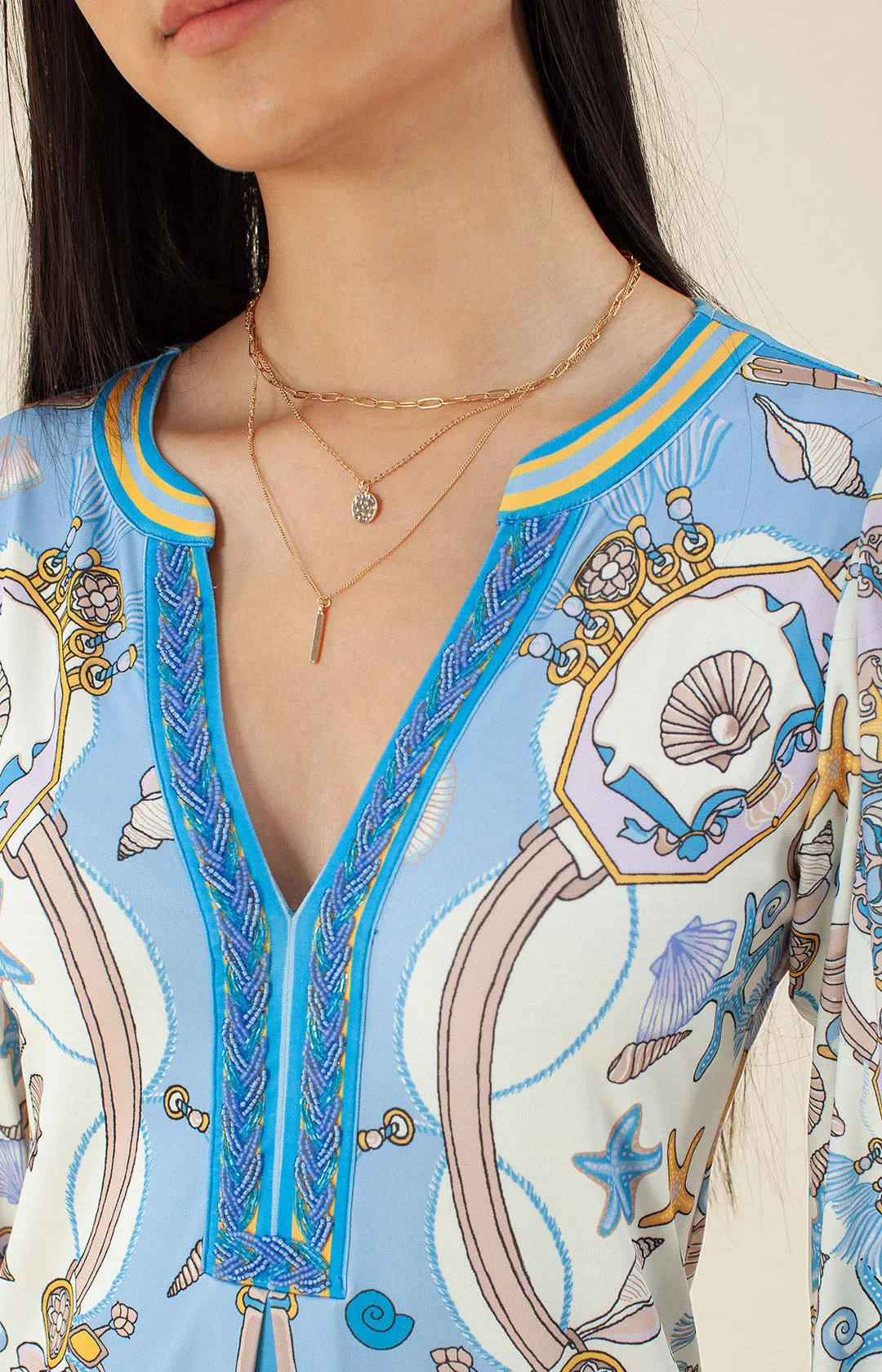 Hiroko Jersey Dress *Beaded* sold by Hale Bob product image thumbnail 5