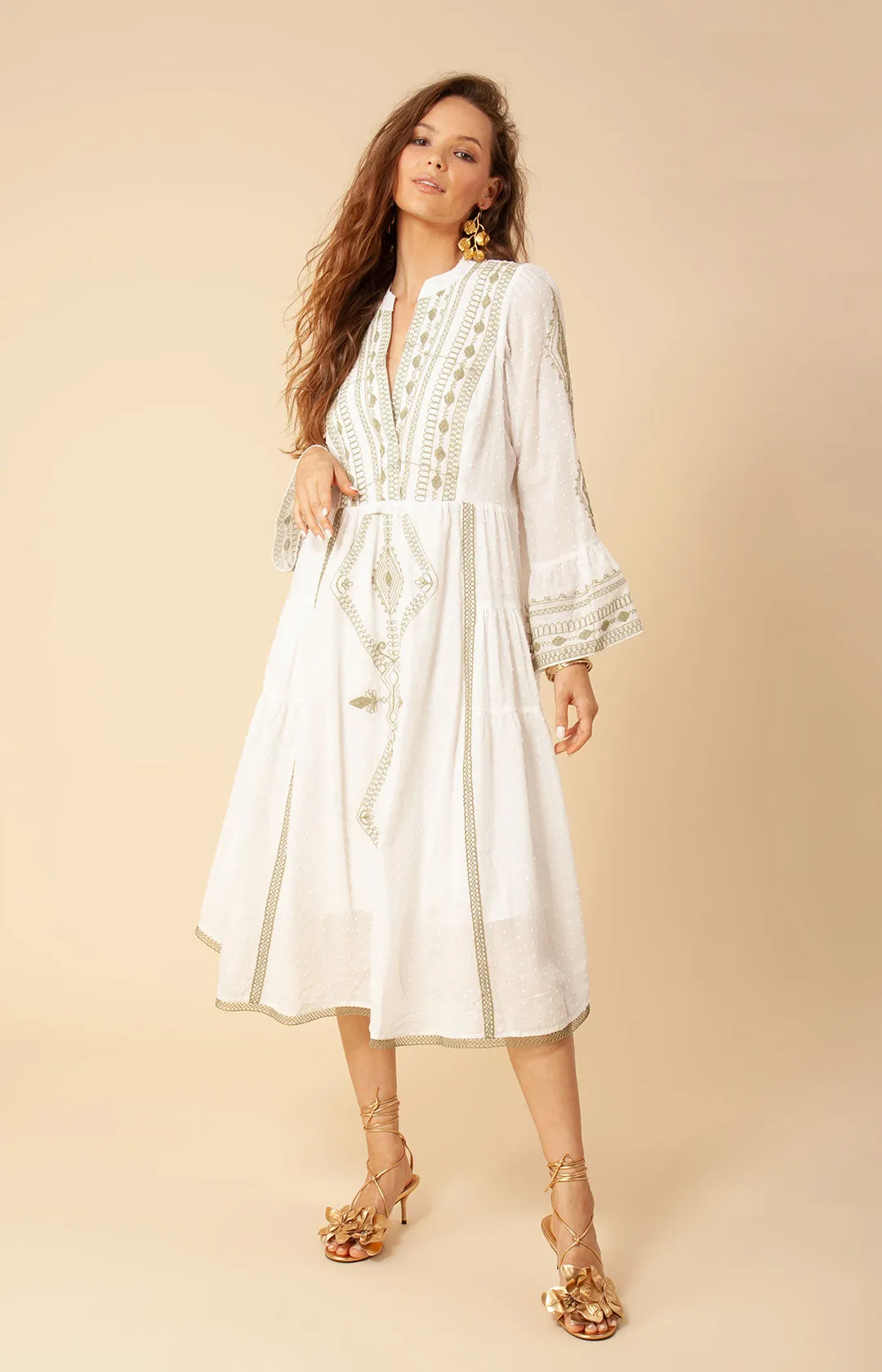 Tasha Embroidered Midi Dress sold by Hale Bob product image thumbnail 2