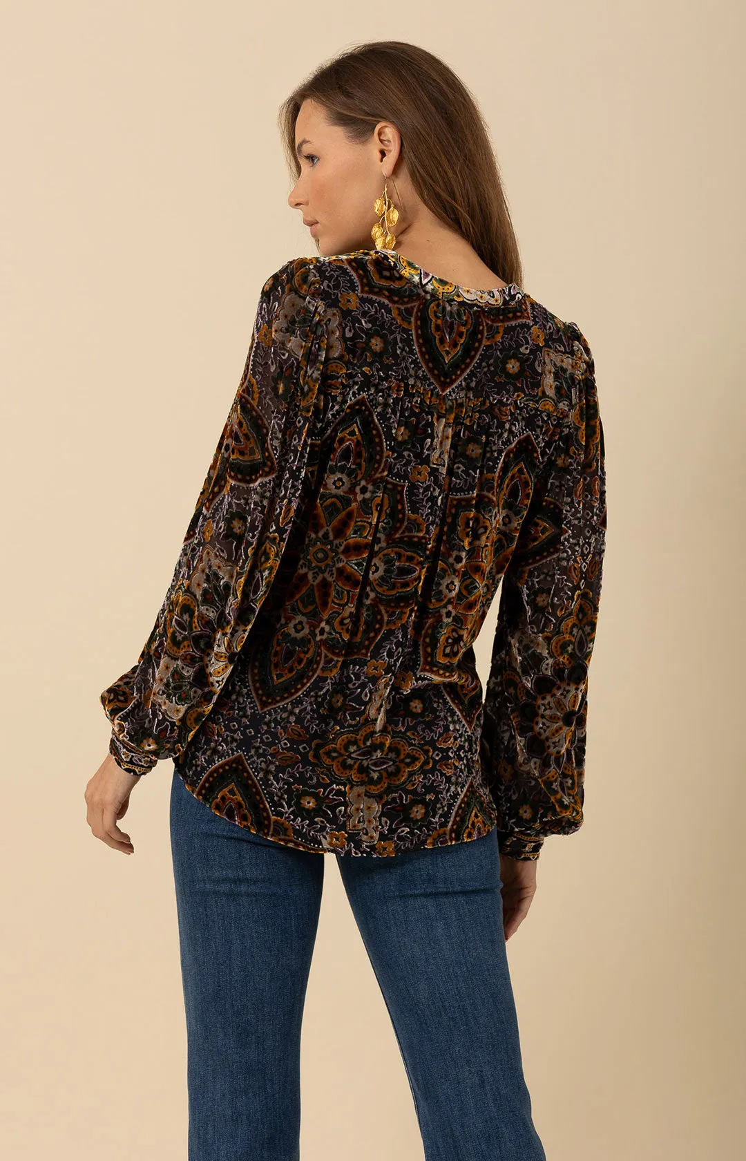 Keira Velvet Burnout Top sold by Hale Bob product image thumbnail 2