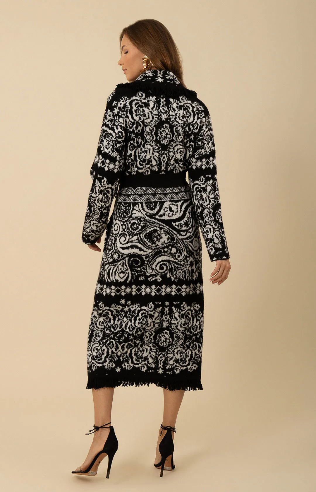 Haisley Wool Blend Jacquard Sweater Maxi sold by Hale Bob product image thumbnail 3