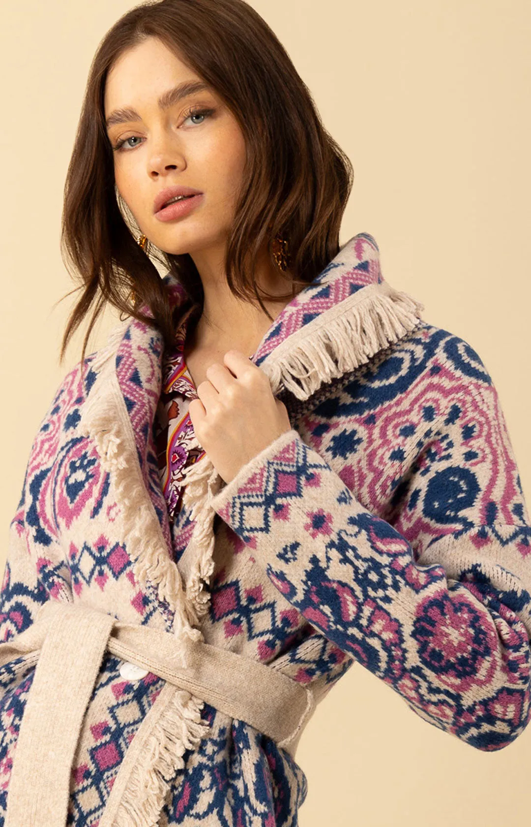 Haisley Wool Blend Jacquard Sweater sold by Hale Bob product image thumbnail 4